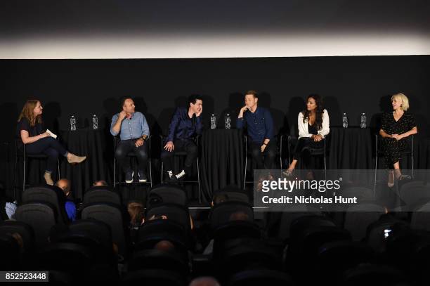 Executive producer Danny Cannon, Robin Lord Taylor, Ben McKenzie, Erin Richards and Jessica Lucas attend the Tribeca TV Festival sneak peek of Gotham...