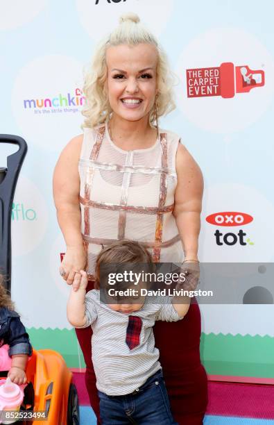 Television personality Terra Jole and Grayson Gnoffo attend the 6th Annual Celebrity Red CARpet Safety Awareness Event at Sony Studios Commissary on...