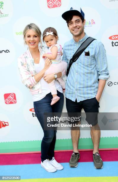 Television personality Ali Fedotowsky, Molly Manno, and Kevin Manno attend the 6th Annual Celebrity Red CARpet Safety Awareness Event at Sony Studios...