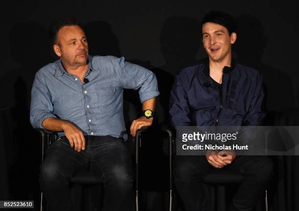 Executive producer Danny Cannon and Robin Lord Taylor attend the Tribeca TV Festival sneak peek of Gotham at Cinepolis Chelsea on September 23, 2017...