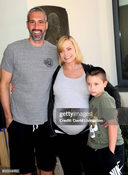 Hamzi Hijazi, actress Jaime Pressly, and Dezi Calvo attend the 6th Annual Celebrity Red CARpet Safety Awareness Event at Sony Studios Commissary on...