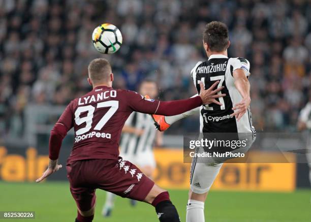 Lyanco during Serie A match between Juventus v Torino, in Turin, on September 23, 2017 .