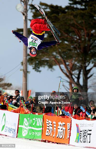 Justin Dorey of Canada takes 2nd place during the FIS Freestyle World Championships Men's Halfpipe event on March 05, 2009 in Inawashiro, Japan.