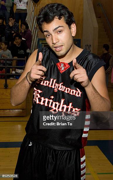 Personality Frankie Delgado attends The Hollywood Knights Celebrity Basketball Game at El Monte High School on March 4, 2009 in El Monte, California.