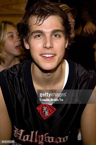 Actor Cody Linley attends at The Hollywood Knights Celebrity Basketball Game at El Monte High School on March 4, 2009 in El Monte, California.