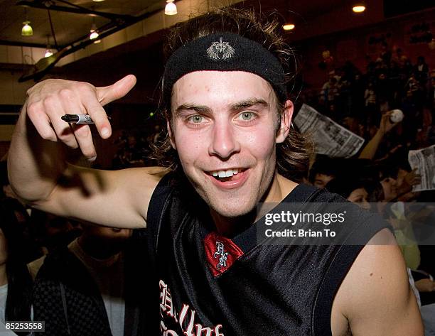 Model Brian Kehoe poses at The Hollywood Knights Celebrity Basketball Game at El Monte High School on March 4, 2009 in El Monte, California.