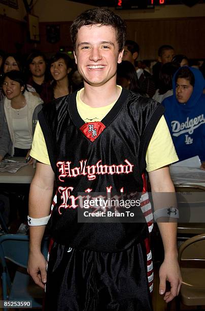 Actor Josh Hutcherson attends at The Hollywood Knights Celebrity Basketball Game at El Monte High School on March 4, 2009 in El Monte, California.