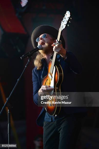 Wesley Schultz of The Lumineers performs onstage during the 2017 Global Citizen Festival: For Freedom. For Justice. For All. In Central Park on...