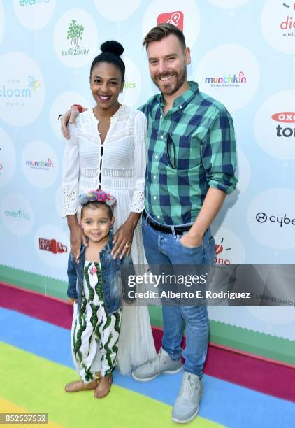 Marsha Thomason, Craig Sykes and Tallulah Anaïs Sykes at Step 2 Presents 6th Annual Celebrity Red CARpet Safety Awareness Event on September 23, 2017...