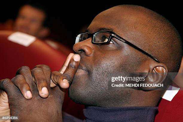 Former French football player Lilian Thuram attends a press conference to launch France's candidacy to host the Euro 2016, on March 5, 2009 in Paris....