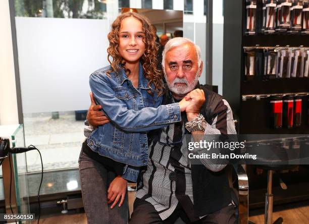 Nona Kanal and Udo Walz attend the Influencer event "Create Your New Look" hosted by Udo Walz on September 23, 2017 at the Udo Walz Salon in Berlin,...