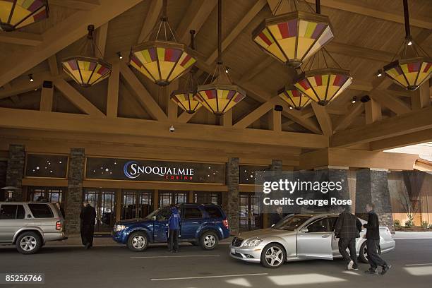 The valet parking entrance at the new Snoqualmie Casino is seen in this 2009 Snoqualmie, Washington, photo.