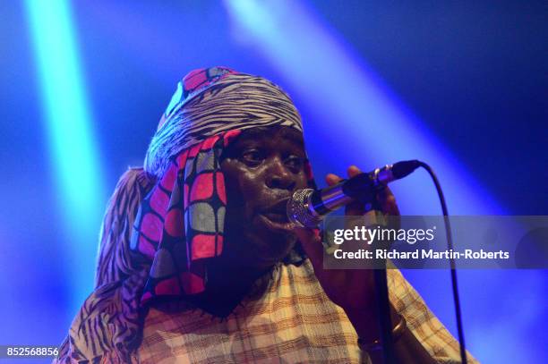 Emanuel Jagari Chanda of W.I.T.C.H performs on stage during the Liverpool International Festival of Psychedelia on September 23, 2017 in Liverpool,...