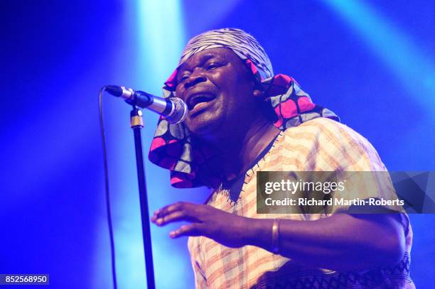 Emanuel Jagari Chanda of W.I.T.C.H performs on stage during the Liverpool International Festival of Psychedelia on September 23, 2017 in Liverpool,...