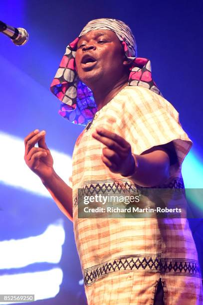 Emanuel Jagari Chanda of W.I.T.C.H performs on stage during the Liverpool International Festival of Psychedelia on September 23, 2017 in Liverpool,...