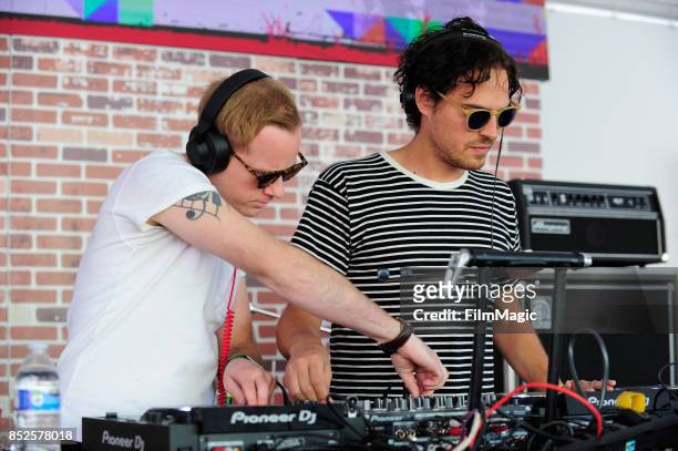 Tyler Blake and Michael David of Classixx perform at the Toyota Music Den during day 2 of the 2017 Life Is Beautiful Festival on September 23, 2017...