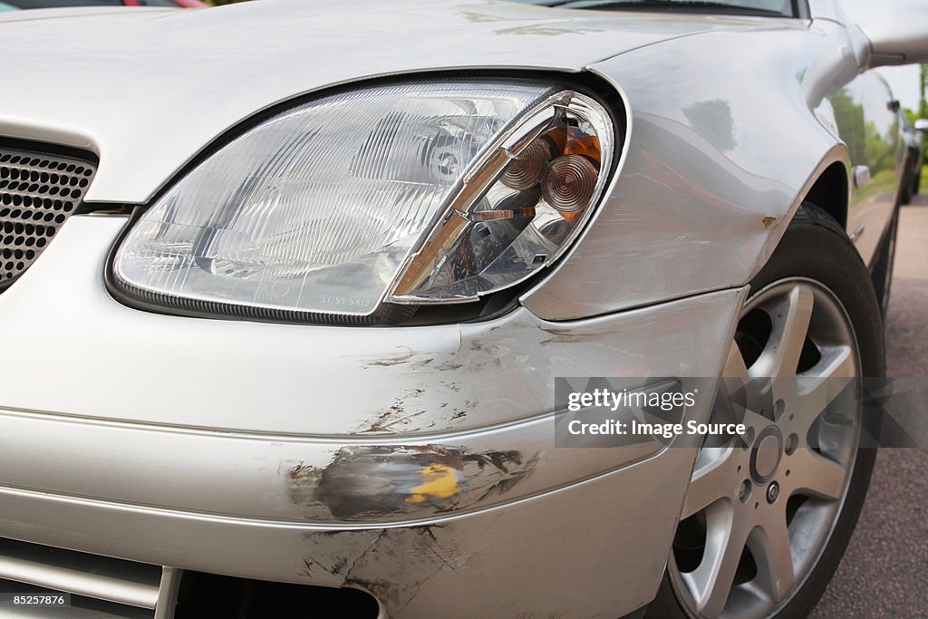 A scratch on a car