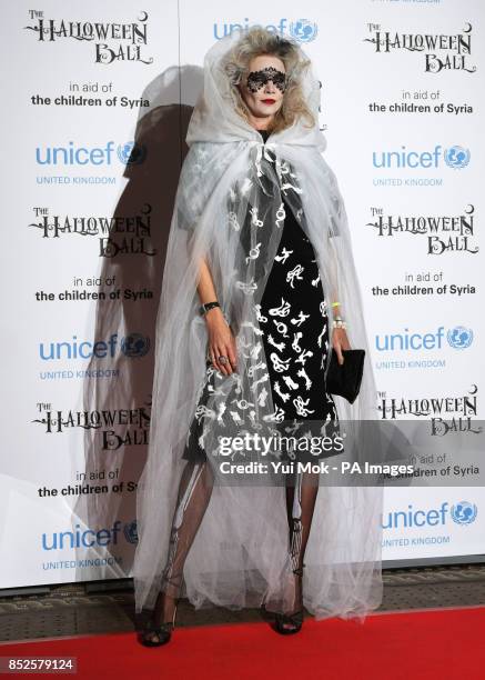 Jodie Kidd attending the UNICEF UK Halloween Ball - to raise funds to help Syrian children - at One Mayfair in central London.