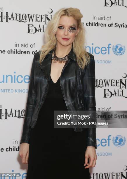 Lauren Laverne attending the UNICEF UK Halloween Ball - to raise funds to help Syrian children - at One Mayfair in central London.