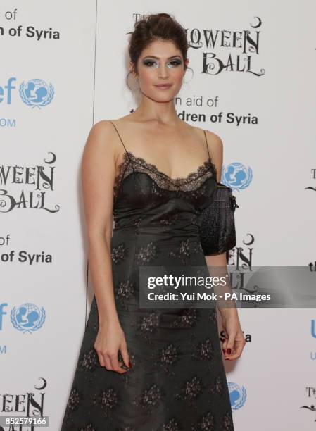 Gemma Arterton attending the UNICEF UK Halloween Ball - to raise funds to help Syrian children - at One Mayfair in central London.