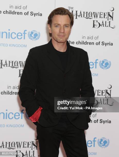 Ewan McGregor attending the UNICEF UK Halloween Ball - to raise funds to help Syrian children - at One Mayfair in central London.