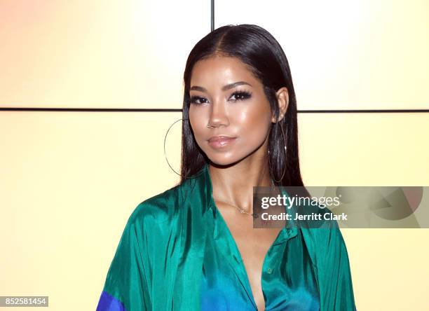 Jhene Aiko attends her TRIP launch party powered by Samsung at EB Gallery on September 22, 2017 in Los Angeles, California.