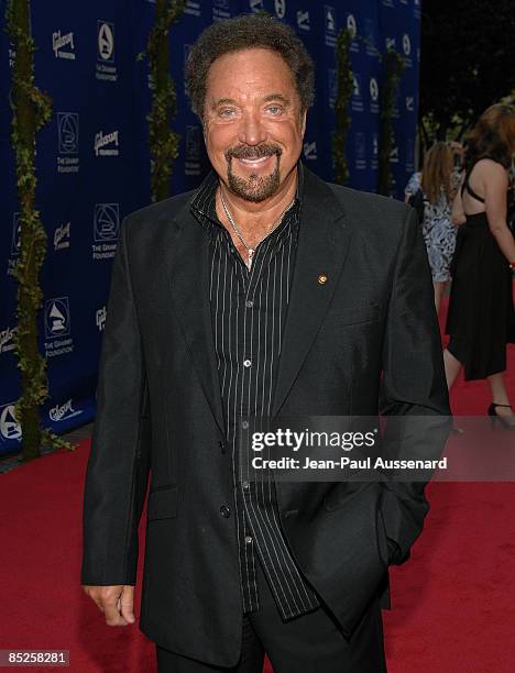 Sir Tom Jones arrives at the GRAMMY Foundation Starry Night held at the University of Southern California on July 12th, 2008 in Los Angeles,...