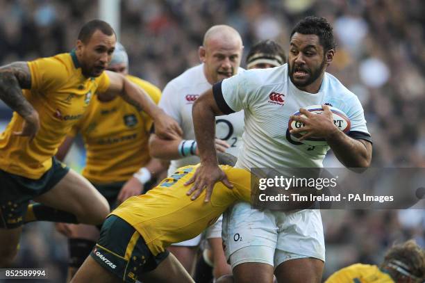 England's Billy Vunipola during the QBE International at Twickenham, London.