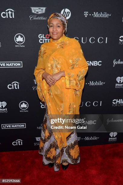 Deputy Secretary-General of the United Nations Amina J. Mohammed poses in the VIP Lounge during the 2017 Global Citizen Festival in Central Park on...
