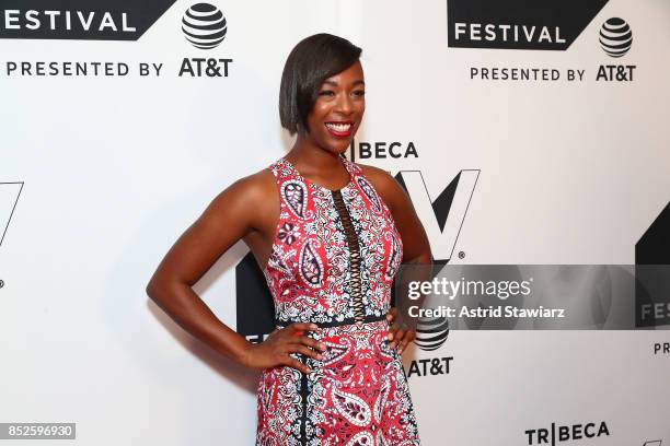 Samira Wiley attends the Tribeca TV Festival series premiere of Ryan Hansen Solves Crimes on Television at Cinepolis Chelsea on September 23, 2017 in...