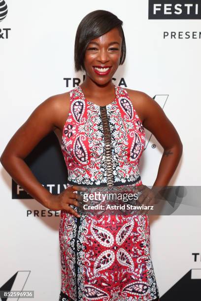 Samira Wiley attends the Tribeca TV Festival series premiere of Ryan Hansen Solves Crimes on Television at Cinepolis Chelsea on September 23, 2017 in...