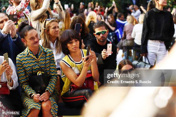 Kat Graham is seen inside the Missoni fashion show during the Milan Fashion Week Spring/Summer 2018 on September 23, 2017 in Milan, Italy.