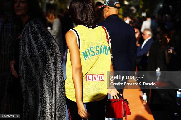 Kat Graham is seen inside the Missoni fashion show during the Milan Fashion Week Spring/Summer 2018 on September 23, 2017 in Milan, Italy.