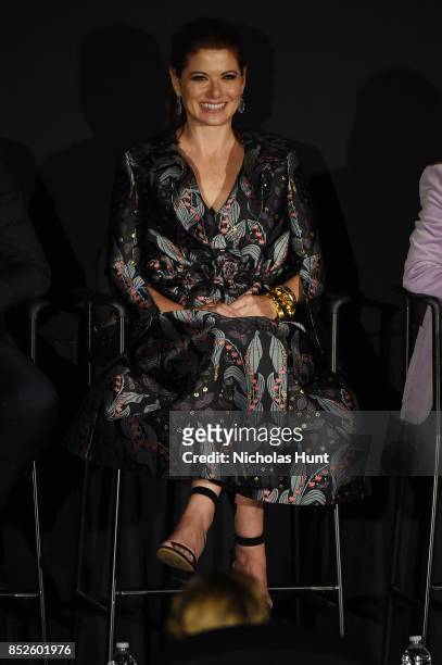 Debra Messing speaks at the Tribeca TV Festival exclusive celebration for Will & Grace at Cinepolis Chelsea on September 23, 2017 in New York City.