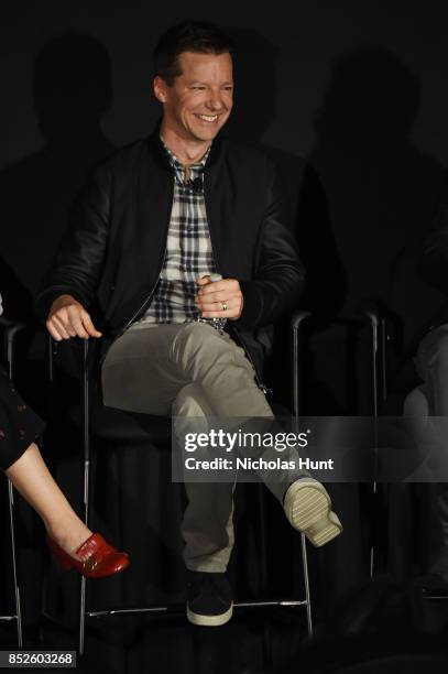 Sean Hayes speaks at the Tribeca TV Festival exclusive celebration for Will & Grace at Cinepolis Chelsea on September 23, 2017 in New York City.