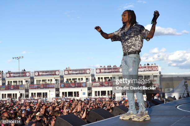 Quavo of Migos performs during the Daytime Village Presented by Capital One at the 2017 HeartRadio Music Festival at the Las Vegas Village on...