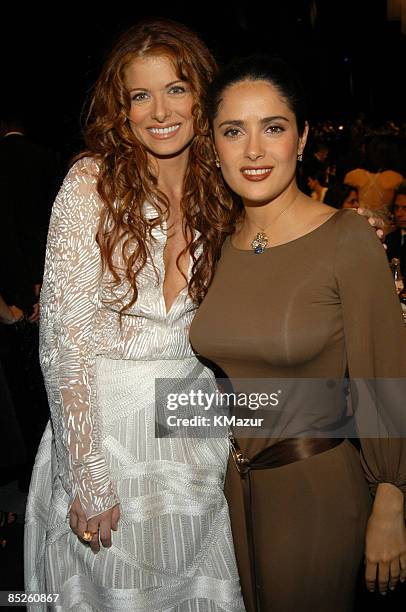 Debra Messing and Salma Hayek