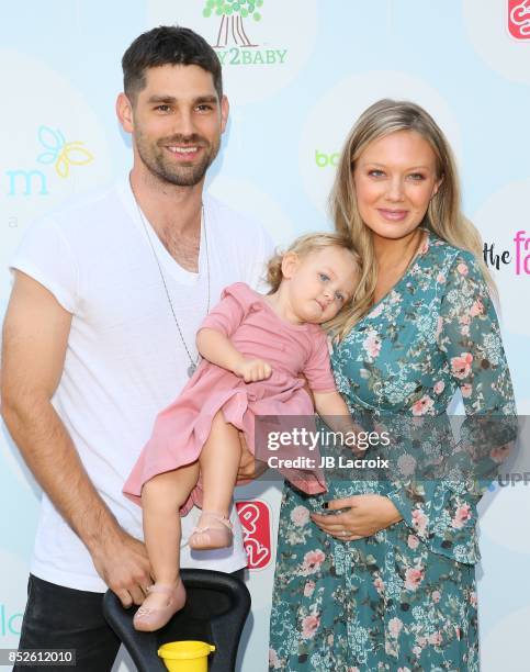 Justin Gaston , actress Melissa Ordway, and Olivia Gaston attend the 6th Annual Celebrity Red CARpet Safety Awareness Event on September 23, 2017 in...