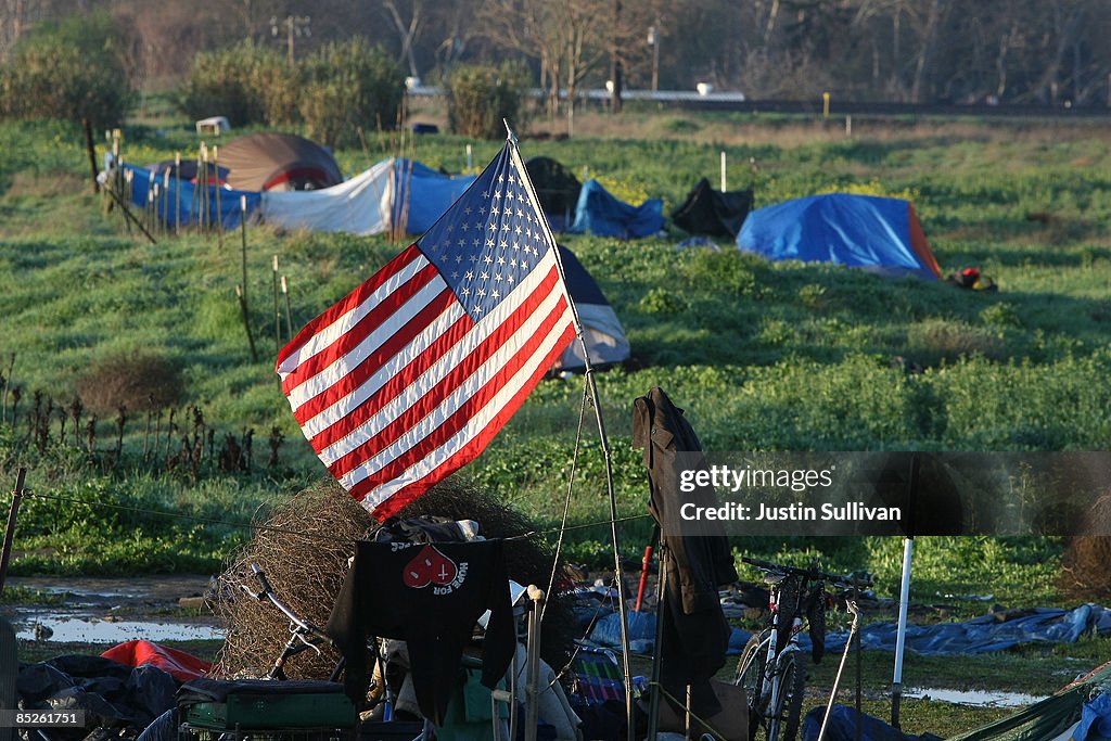 Sacramento Tent City Fills Up With The Newly Jobless And Homeless