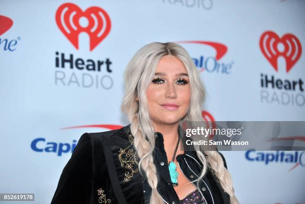 Kesha attends the 2017 iHeartRadio Music Festival at T-Mobile Arena on September 23, 2017 in Las Vegas, Nevada.