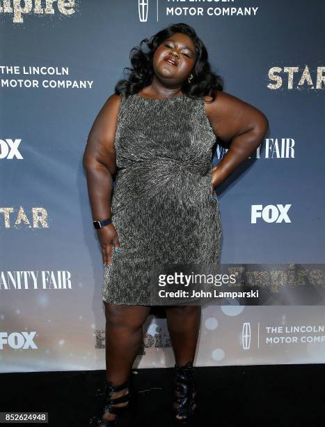 Gabourney Sidibe attends "Empire" and "Star" celebrate FOX's new Wednesday night at One World Observatory on September 23, 2017 in New York City.