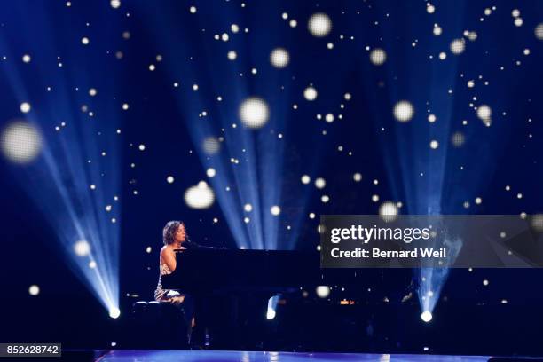 Sarah McLaughlin sings during the opening ceremony of the Invictus Games at Air Canada Centre, Toronto. September 23, 2017.