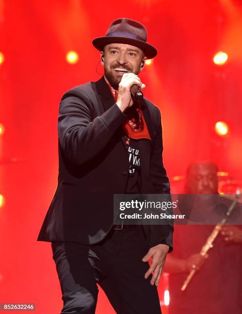 Musician Justin Timberlake performs at the 2017 Pilgrimage Music & Cultural Festival on September 23, 2017 in Franklin, Tennessee.