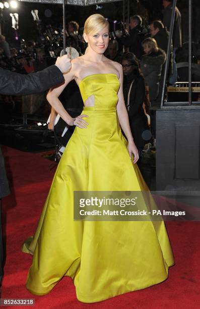 Elizabeth Banks arriving for the World Premiere of The Hunger Games : Catching Fire, at the Odeon Leicester Square, London.