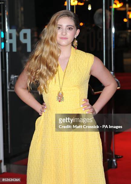 Willow Shields arriving for the World Premiere of The Hunger Games : Catching Fire, at the Odeon Leicester Square, London.