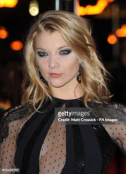 Natalie Dormer arriving for the World Premiere of The Hunger Games : Catching Fire, at the Odeon Leicester Square, London.