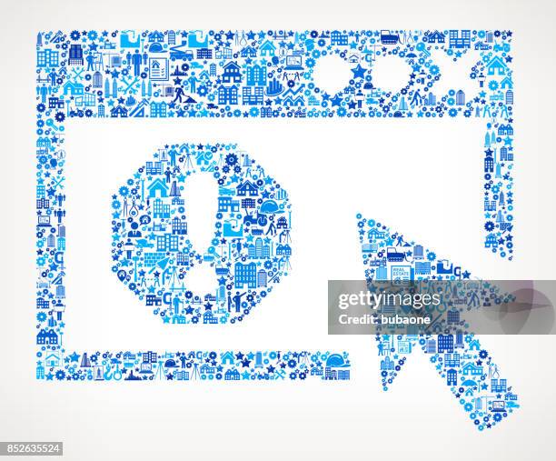 error screen construction industry vector icon pattern - developer computer home stock illustrations