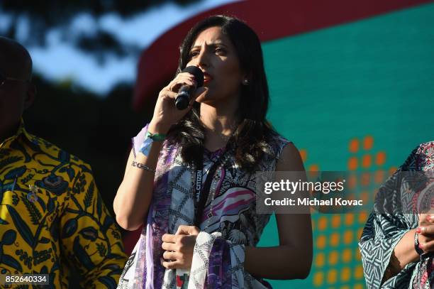 Dr. Uzma Gul speaks onstage during Global Citizen Festival 2017 at Central Park on September 23, 2017 in New York City.