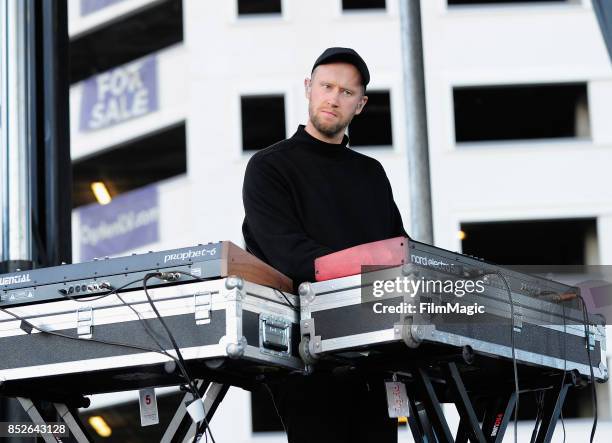 Bandmember of Sigrid performs on Huntridge Stage during day 2 of the 2017 Life Is Beautiful Festival on September 23, 2017 in Las Vegas, Nevada.