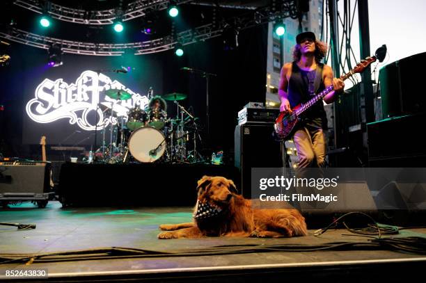 Tommy Suliman of Stick Figure performs on Huntridge Stage during day 2 of the 2017 Life Is Beautiful Festival on September 23, 2017 in Las Vegas,...